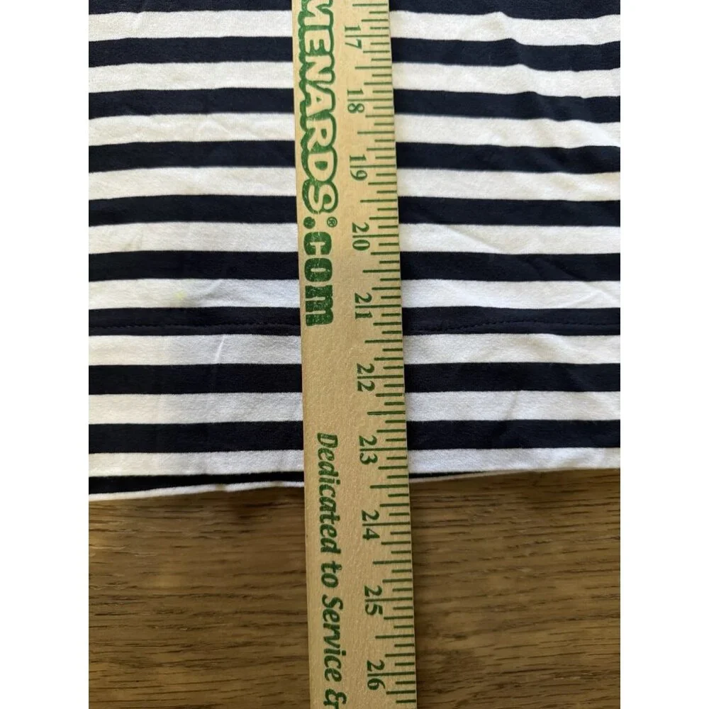 J Jill Wearever Collection Women Size Small Striped 3/4 Sleeve‎ Shirt Stretch